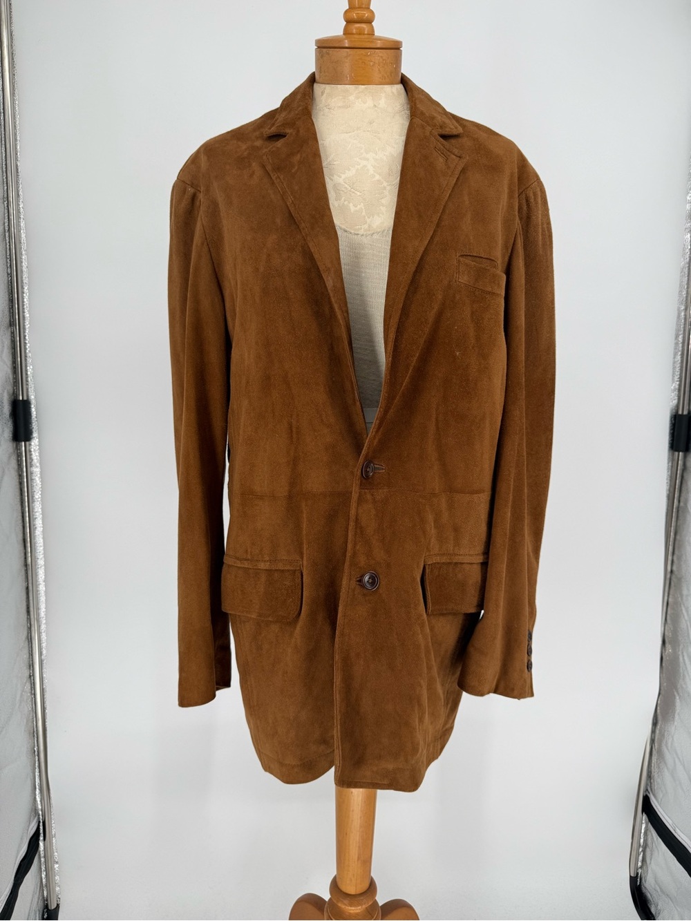 VTG Orvis Brown Suede Blazer Jacket sz38